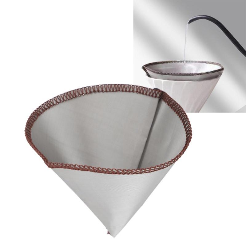 Reusable Coffee Filter Cone Shape Fine Filtering 304 Stainless Steel Paperless Mesh Coffee Filter L For 3 To 4 Cups