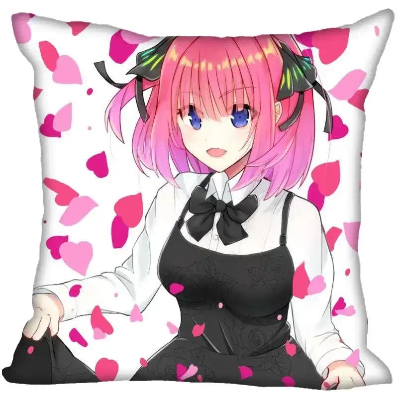 Anime Girl Nino Nakano Pillow Case High Quality Satin Fabric Pillowcase Decorative Pillow Cover Wedding Decorative
