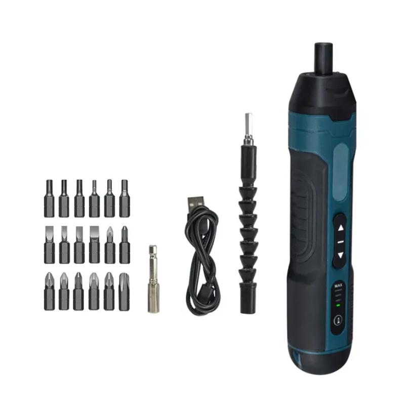 Electric Screwdriver, Rechargeable Adjustable Electric Drill, 1300 mAh Multi-functional Disassembly Tool, Torque Repair Tool