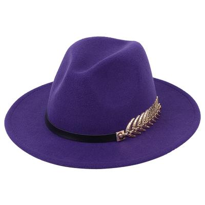 Britischer Stil Filz Fedora Hut für Männer Frauen Imitation Wollener Gentleman Hochzeitsfeier Jazzhut
