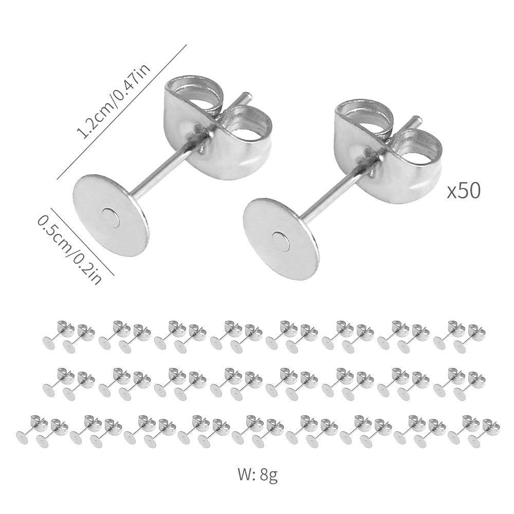 Heart and Round Gem Earring Dangle Silicone Mold Set for DIY Resin Crafting