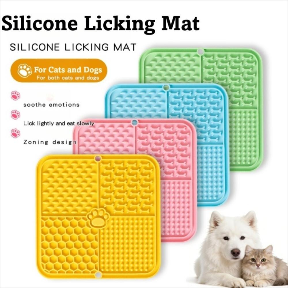 Slow Feeding Design Pet Lick Mat Suction Cup Slow Feeder New Silicone Mat Slow Eating