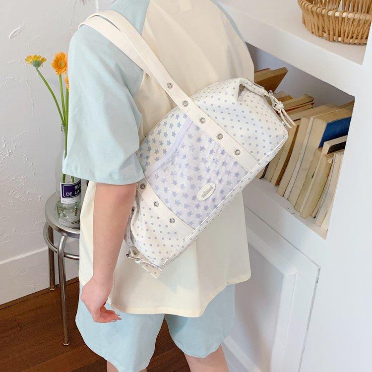 Koreanischer Stil Polka-Dot Design Tragetasche, Geräumige Pendler Schulterhandtasche, Vielseitige Reise-Arbeitstasche für Damen CLE