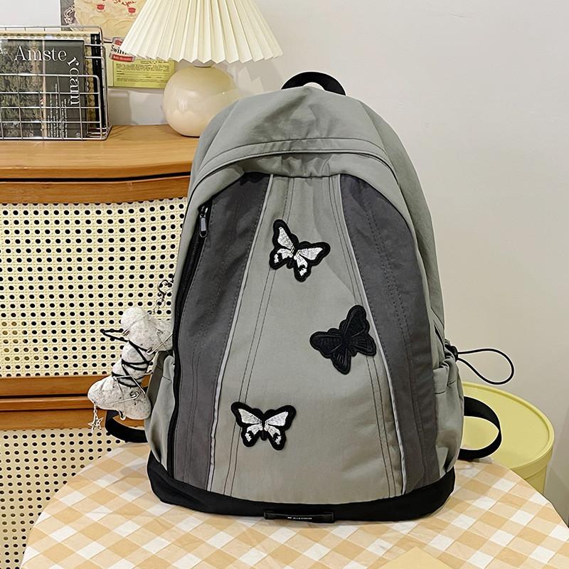 Versatile Dark Grey Korean Style Backpack Trendy Unisex Design Water Resistant темно-серого