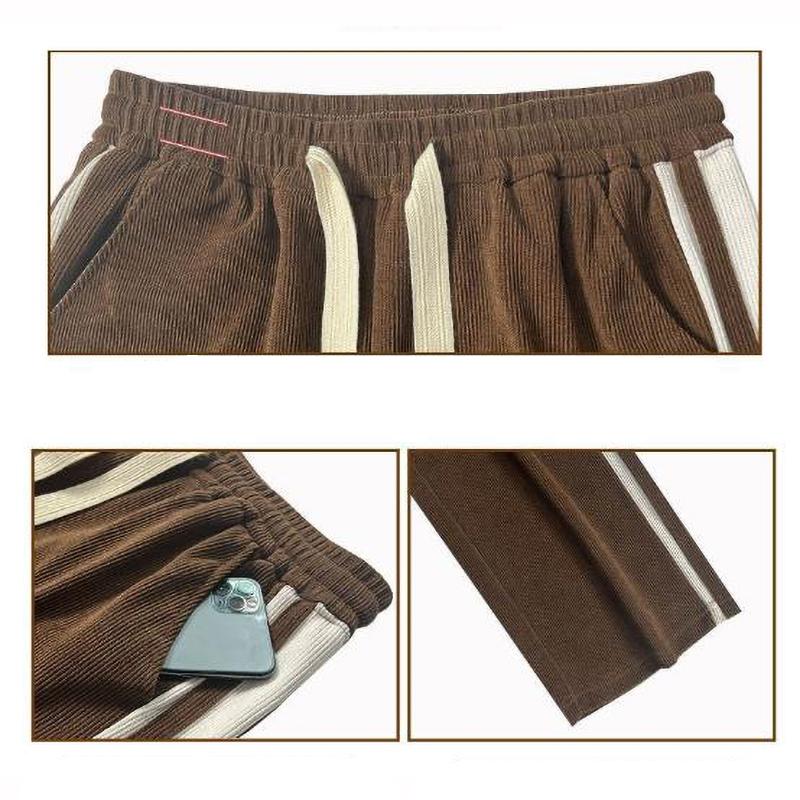 Dámské podzimní zimní volné ležérní kalhoty s vysokým pasem a širokými nohavicemi, podšité fleecem, rovného střihu, dlouhé