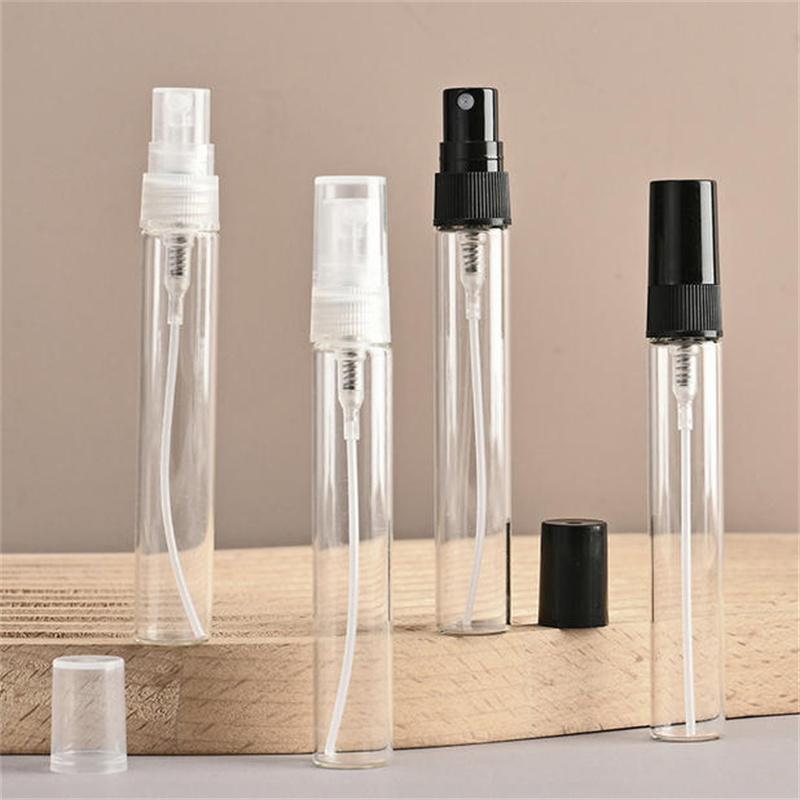 5/50/100PCS 2ML 3ML 5ML 10ML Portable Glass Perfume Bottle Empty Refillable Bottle Cosmetics Bottle Sample Thin Glass Vials