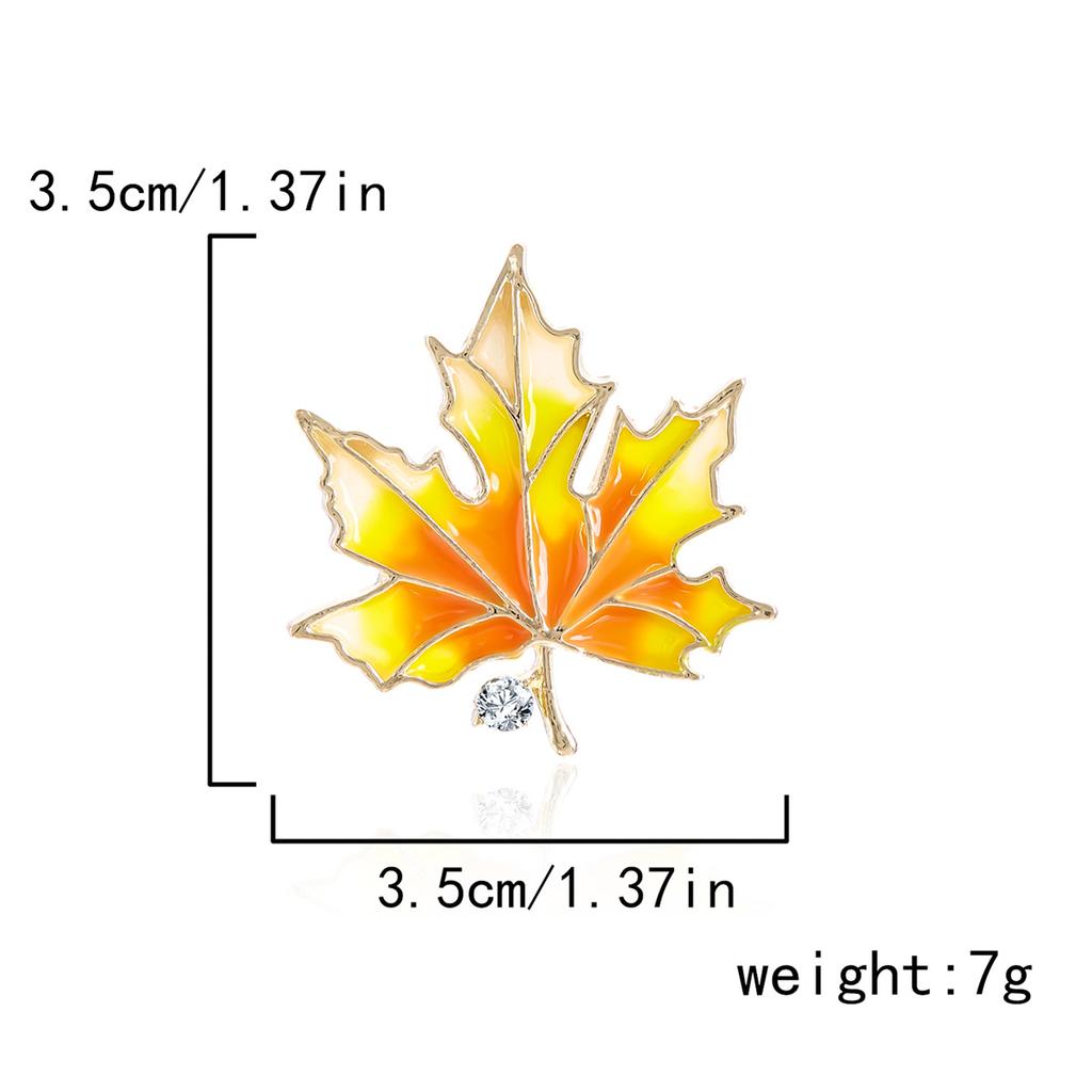 Rinhoo Full Rhinestone Maple Leaf Brooches For Women Luxury Red Green Blue Crystal Leaves Lapel Pins Fashion Plant Badge Jewelry