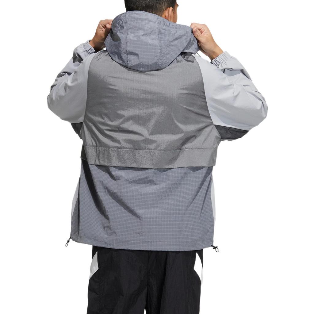 Adidas Energy Wave Jacket With Multiple Pockets And Zippered Hood Men Jackets Light-Silver HR4444