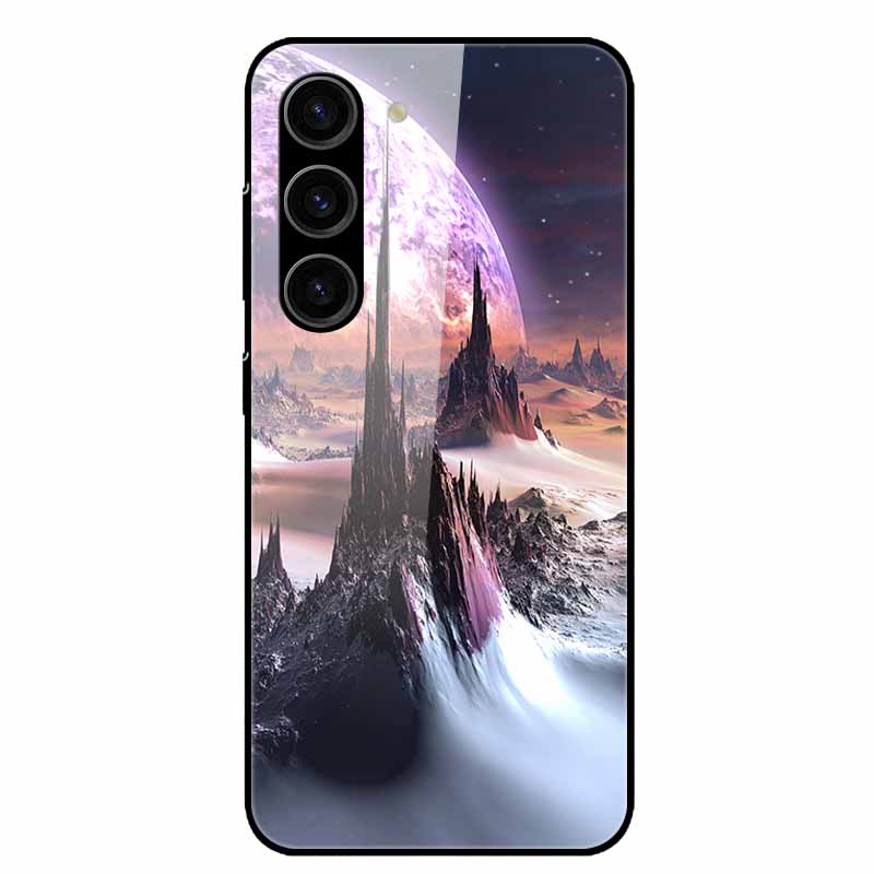 For Samsung Galaxy S25 Plus Case Tempered Glass Hard Phone Cover for Samsung S25 Ultra 5G Back Cases for GalaxyS25 S 25 S25Plus
