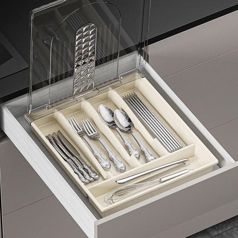 Cross-Border Kitchen Cutlery Set with Dustproof Storage Box and Drawer Divider