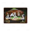 Dog Playing Poker Game Game Poster Tin Sign Cafe bar Home Wall Art Decoration Retro Metal Tin Sign 8x12 inch