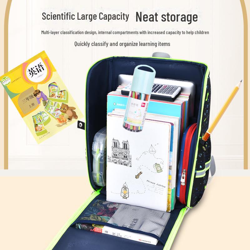 Kinderrucksack mit Cartoon-Motiv: Einteilig, großes Fassungsvermögen, für Jungen und Mädchen