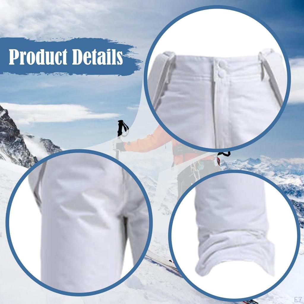 Snowboard Pants Bibs Overalls Water Resistant Warm Sled Skiing Trousers Adults Lightweight Full