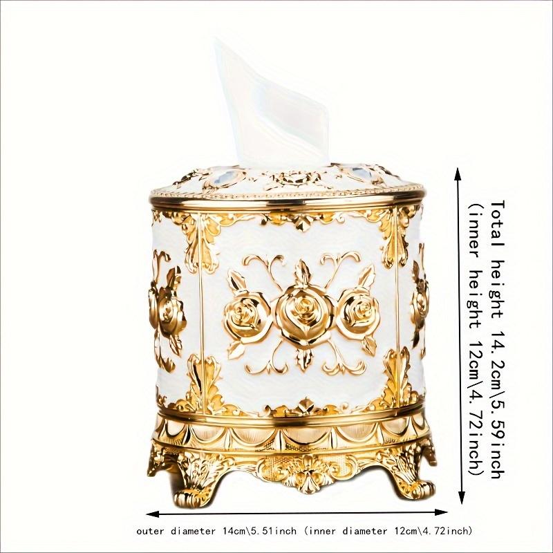 2pcs Elegant European-Style Round Tissue Box Holder - Rotating, Unscrew Design for Easy Access - Perfect for KTV, Bars, Hotels & Restaurants