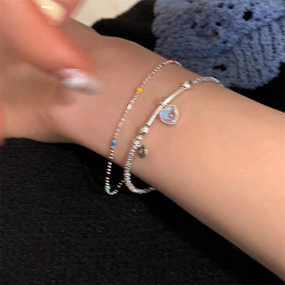 Koreanische Version von Farbmondstein Liebesarmband Damen einfacher Schmuck Trend