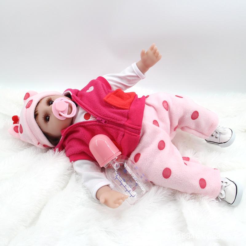 

кукла реборн малыш 46см 58см мягкие силиконовые куклы реборн младенцы мягкое тело реалистичные менина рождественский сюрприз девочка подарки кукла 46cm set