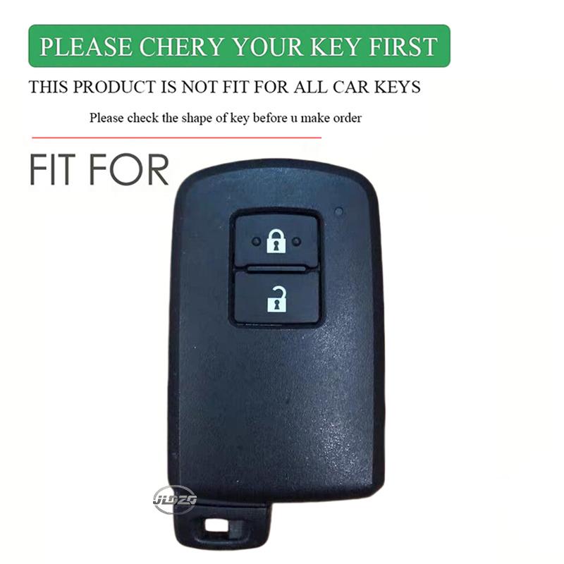 Silicone Key Case Cover For Toyota Auris Camry Rav4 Avalon Yaris Verso 2012- Keyless Fob Shell Holder Protector 2 Buttons