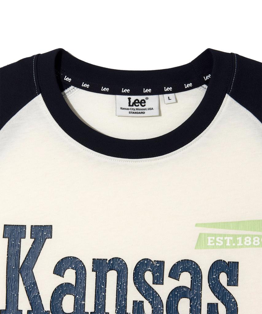 LEE Kansas Raglan Short Sleeve T-Shirt Navy