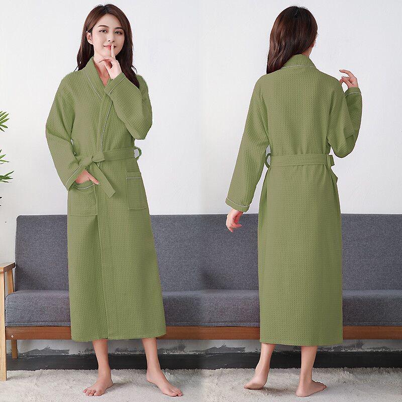 Luxusní bavlněný župan - Unisex tenký styl pro páry s logem hotelu