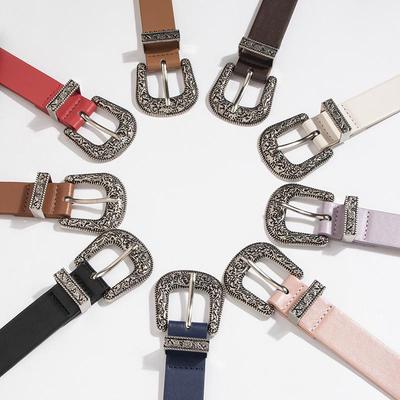 Trendiger Retro-Western-PU-Gürtel für Damen