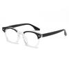  Fashion Men Round Glasses Anti Blue Light Rice Nail Women Eyeglass Fashion Luxury Retro Round Frame Computer Eyewear