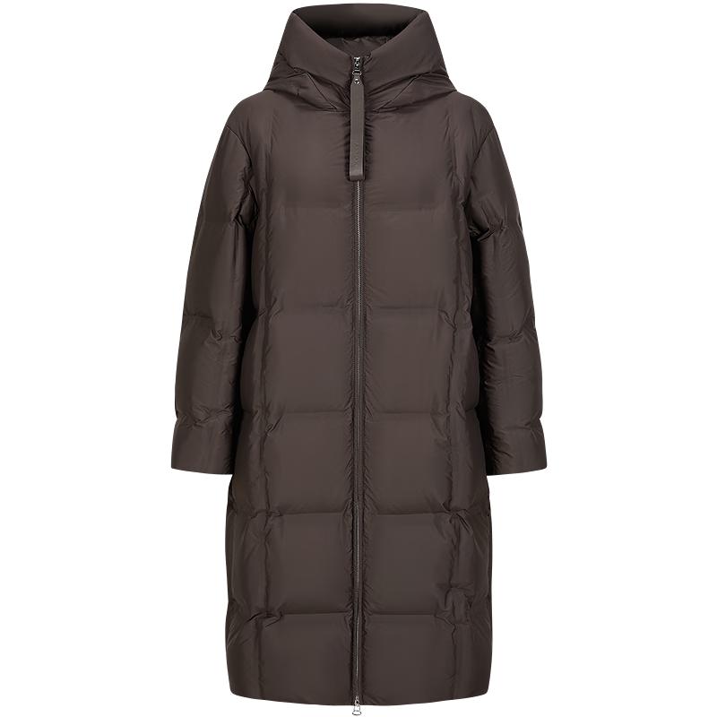 JIUZI Annacoco Women's Long Quilted Thermal Goose Down Jacket