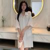 New chiffon pajamas women's summer short-sleeved bow lace pajamas, high-end sweet home wear