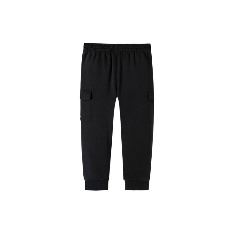 Jordan Solid Color Elastic Waist Casual Pants Kids bottoms Black JD2142069GS-001