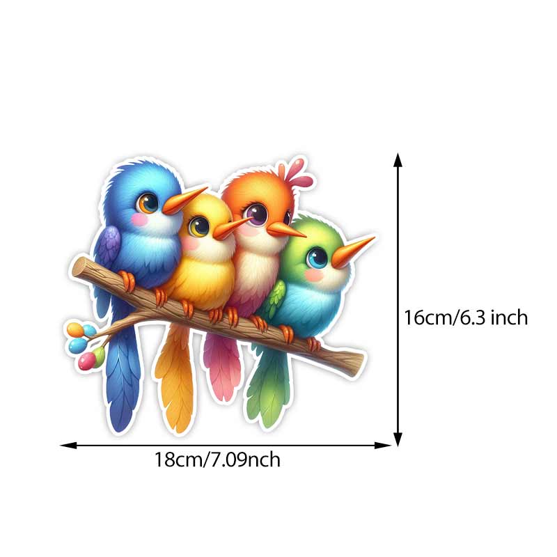 Watercolor Bird Car Sticker Vinyl Decal Waterproof Rear Window Motorcycle Camper Bumper Truck Laptop Decoration TM198