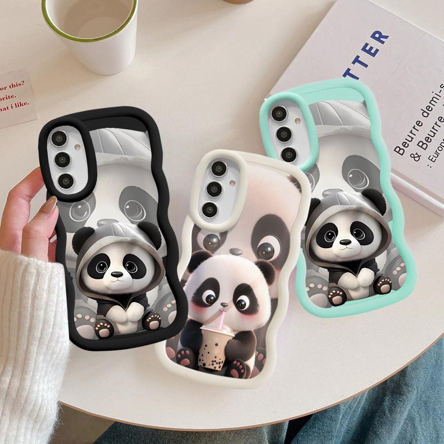 Soft Phone Cover Case for Samsung Galaxy A21s A52 A15 A11 A16 A14 A12 A13 A33 A06 A23 A53 A03 A22 A05 A04 Cute Panda
