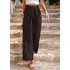 Women's casual pants loose solid color wide-leg pants