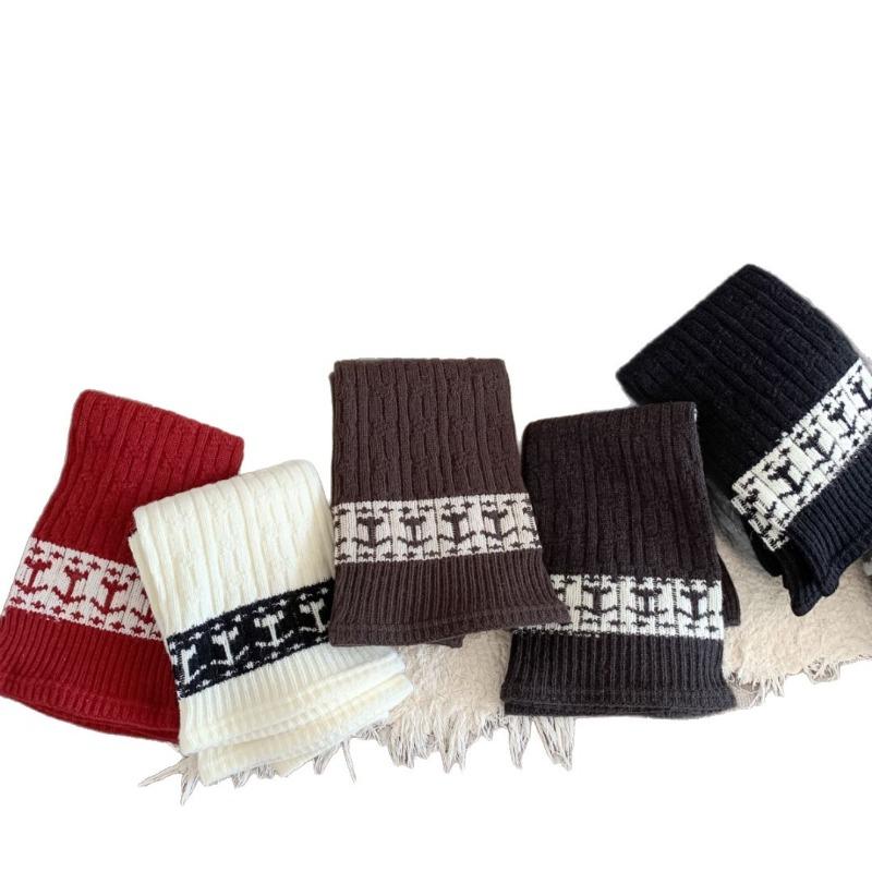 Herbst/Winter Retro Feliz Island Plüschsocken Set für Damen - Dick und Warm High-Tops - Stilvolle Damensocken mit Atmosphäre