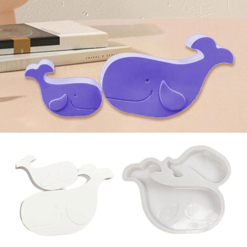 3D Whale Statue Silicone Candle Molds Epoxy Resin Molds for Candle Soap Making Fondant Chocolate Mould Baking Tool