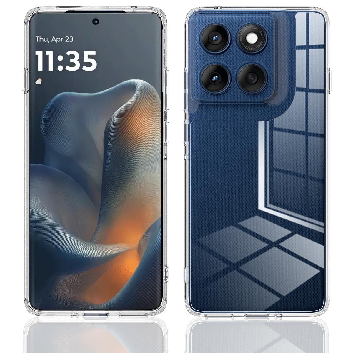 

Для Motorola Edge 60 Pro 5G Прозрачный чехол для телефона ТПУ+Акрил Противоударная задняя крышка для телефона Clear