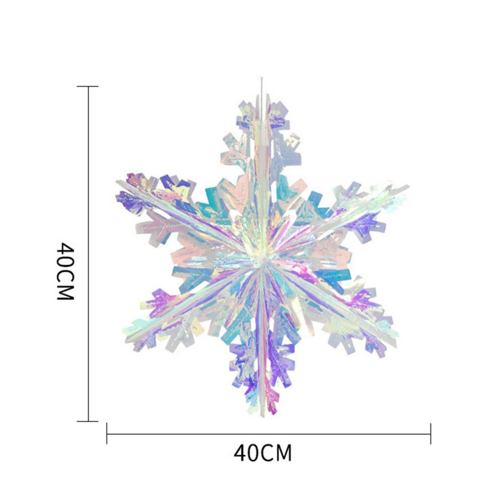 Schillernde Party-Hängedekoration, Weihnachtsbaum, sechseckiger Stern, Schneeflocke, Schneeball, dekorativ