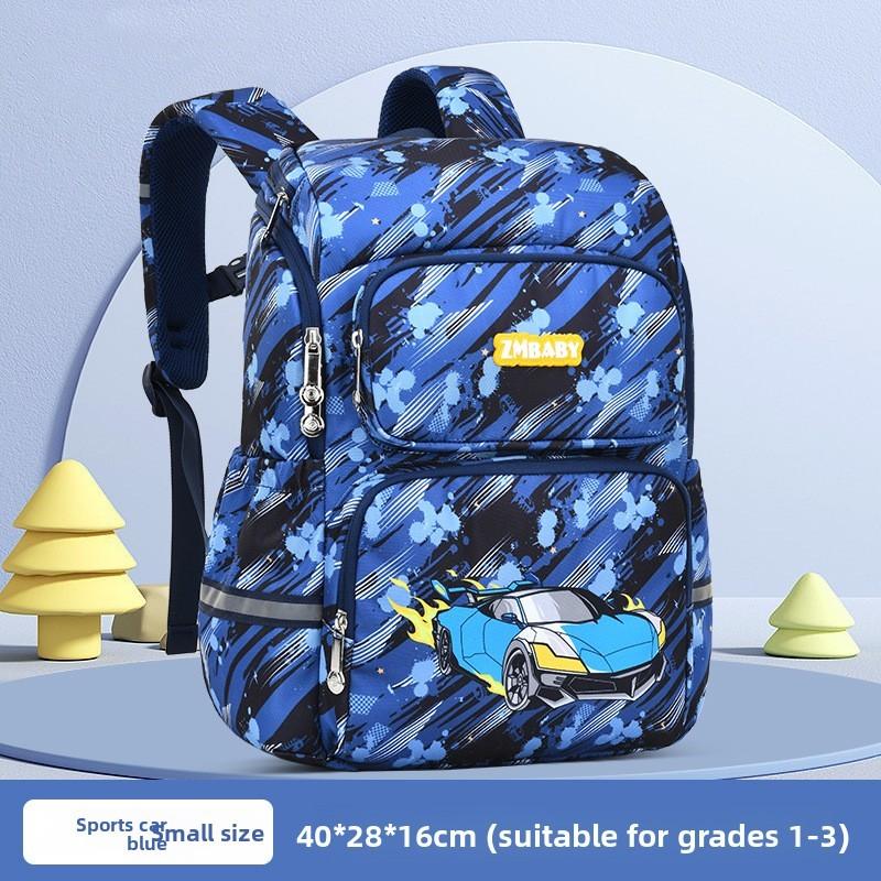 Kids School Backpack Cartoon Dinosaur Oxford Fabric Lightweight Dual Shoulder For Elementary Students