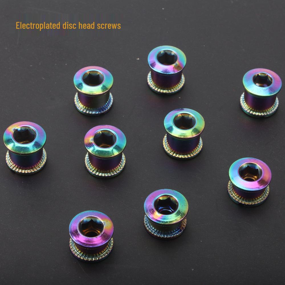 Colorful Steel Chainring Bolts for Mountain and Folding Bikes