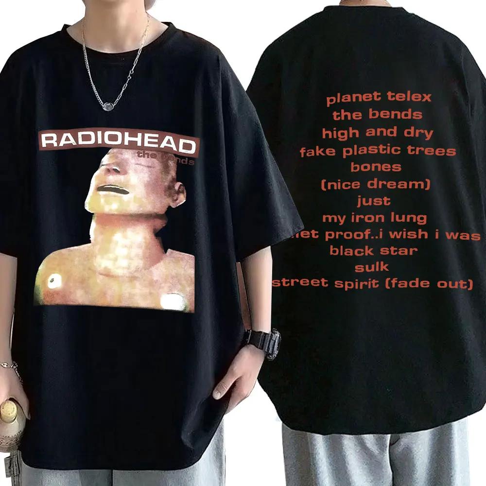 

Vintage Rock Band Radiohead 100% Cotton Hip Hop Music Album Printed T-shirt XS чёрный