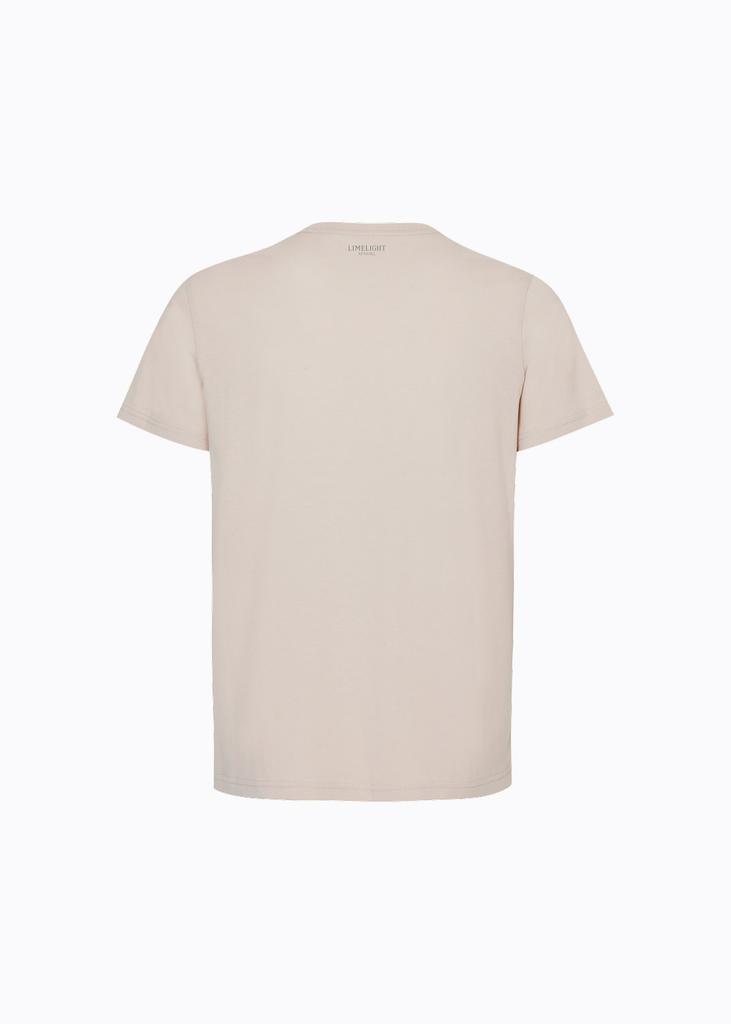 LIMELIGHT APPAREL Athlete Standard Fit Athletic Logo T-Shirt (Sand/Grey)