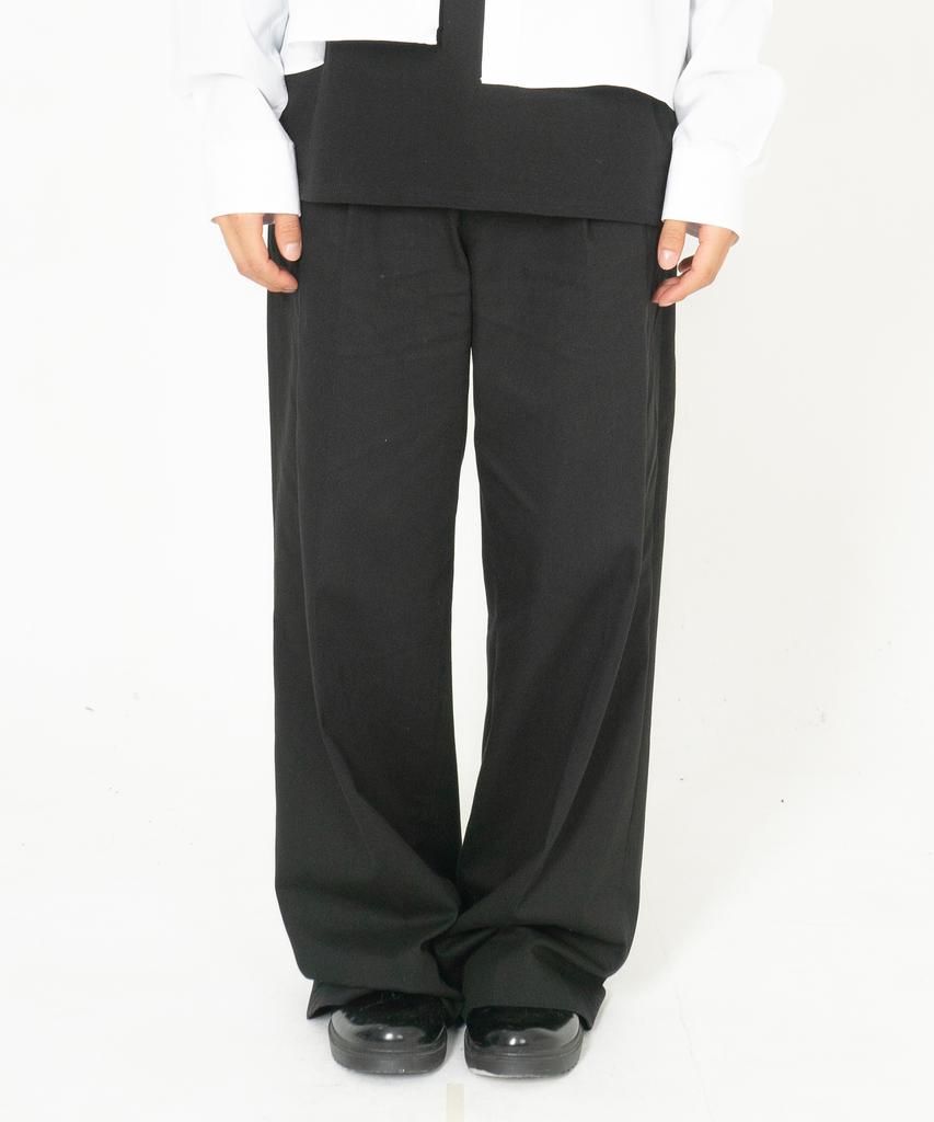 ODD DOT Pintuck Wide Pants_Black
