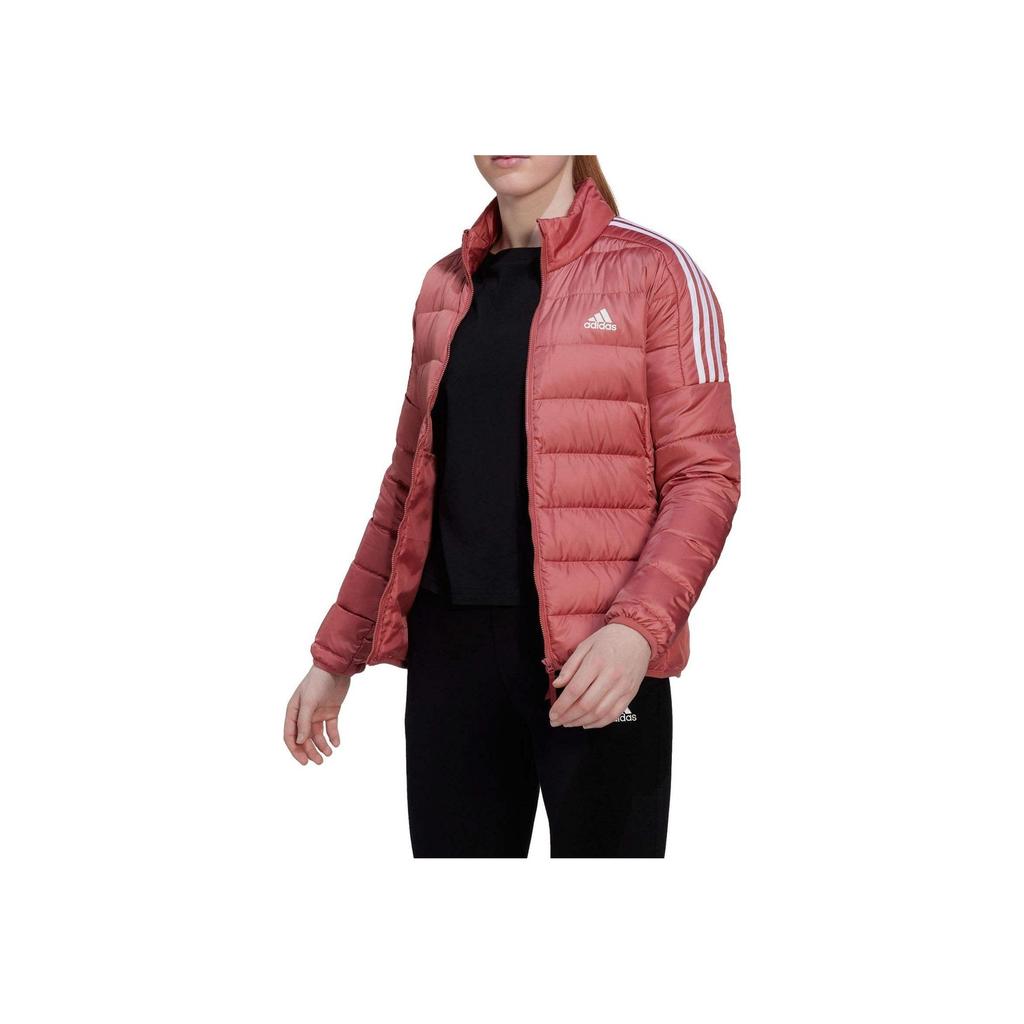 Adidas Striped Retro Sports Stand Collar Zip Jacket Women Jacket Red HK4663