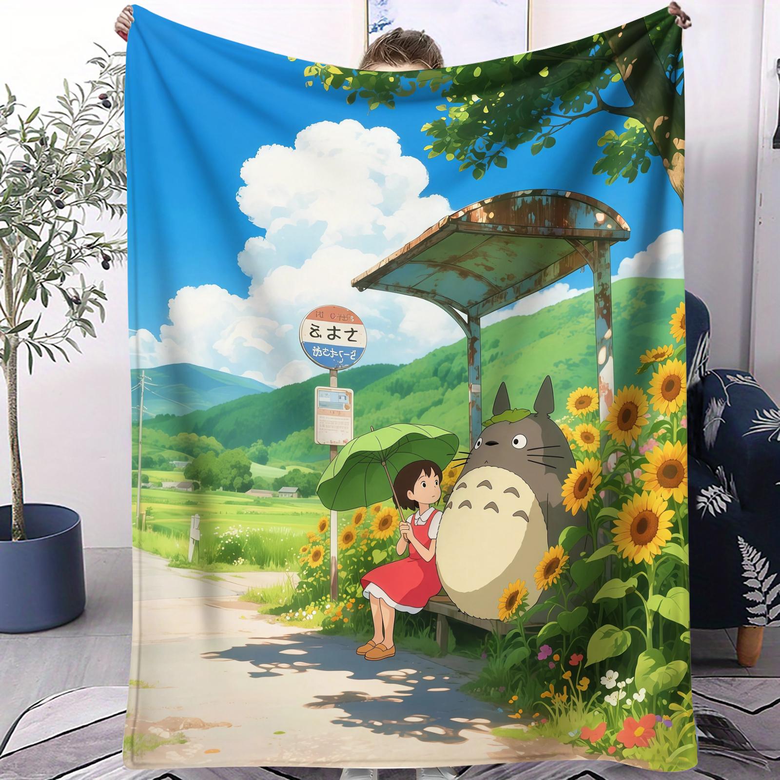 

1PC Japan Classic Cartoon Anime Blanket For Office Travel Comfort Leisure Camp Travel Multifunctional Universal Blanket Fan Gift 70x100cm