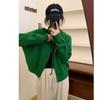 Autumn and Winter Korean Style Zipper Hooded Sweater Cardigan Jacket Women's Loose Fashion Knitted Top