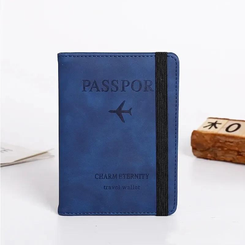 Men PU Leather Wallet Travel Passport Purse Card Male Travel Accessories Hand Carry Passport Business Cards Holder Wallet