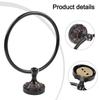 Antique Finish Black Brass Towel Ring for Bathroom and Multiple Room Applications with Complete Installation Set