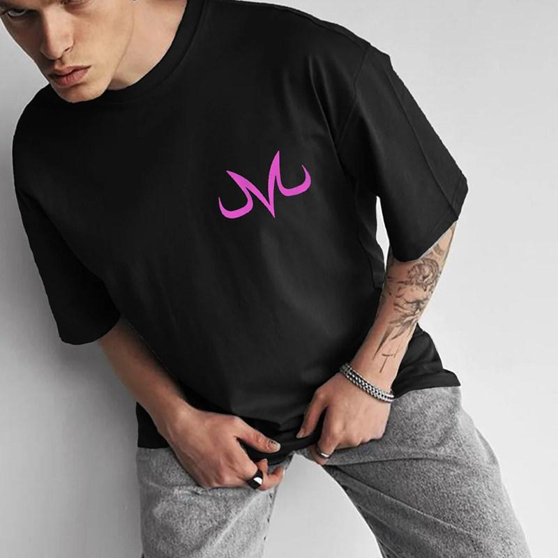 DB Buu Dragon Ball Demon Man Buo Anime Peripheral Design Sense Printed Heavy Cotton Tshirt Short Sleeve Mens Top Trendy