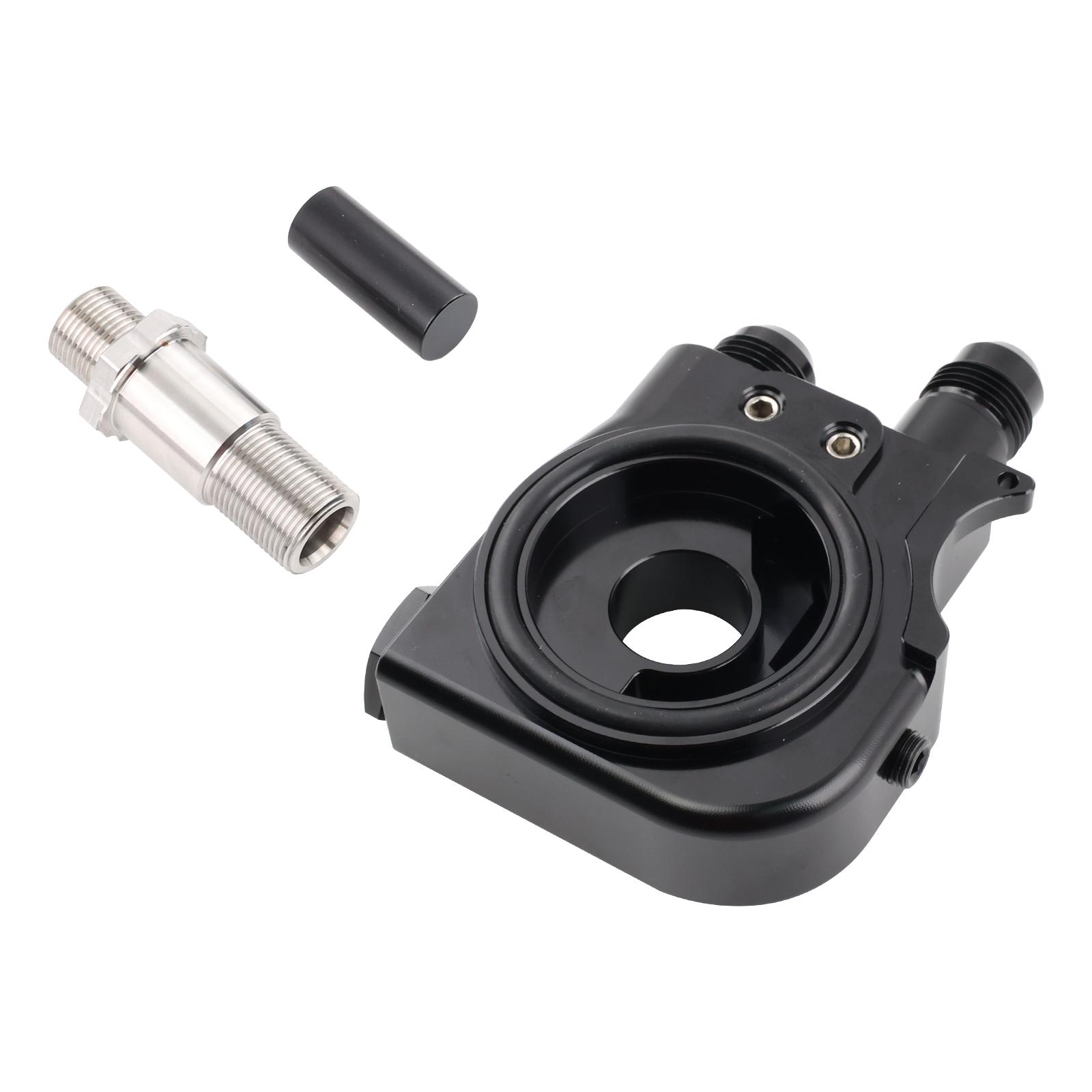 

1/8 NPT Port Oil Sandwich Plate For Honda K Series Engines Swap Oil Cooling Thermostatic Aluminum as the picture shows