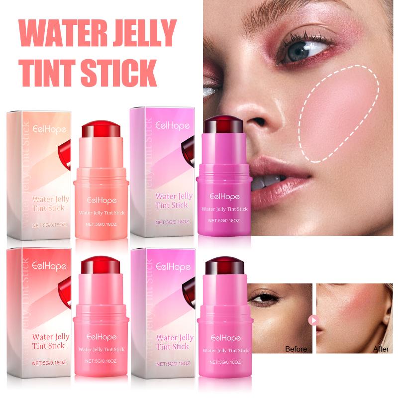 3-in-1 Wangen-Lippen-Tönstift Feuchtigkeitsspendender Rouge-Stift Augen Wangen Lippen Aufhellende Creme Wasser-Gel-Tönstift Mattes Kontur-Make-up