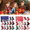 Winter Mid-Calf Socks Countdown Calendar Christmas-Themed Unisex Socks For Holiday Morning Excitement