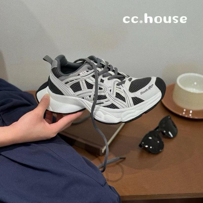 Early autumn new fashion platform dad shoes versatile casual sports shoes women's shoes lace up breathable